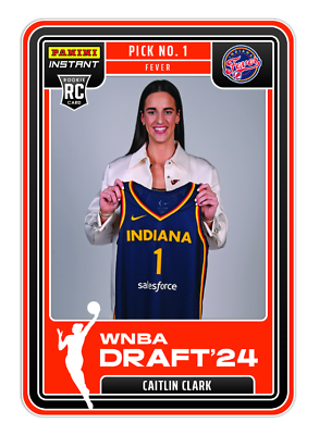 #ad 2024 Panini Instant WNBA Draft Night #1 Caitlin Clark RC ROOKIE FEVER PRESALE $14.99