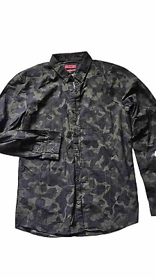 #ad Hugo Boss Men Mabsloot Slim Fit Button down Oxford Shirt Camouflage $39.99