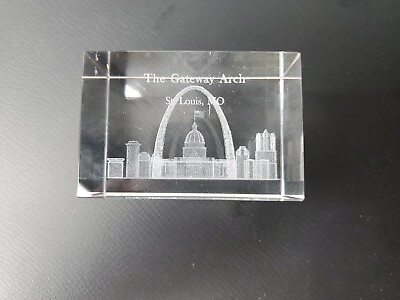 #ad The Gateway Arch Laser Etched 3D Crystal Paper Weight 2.25quot; $9.00