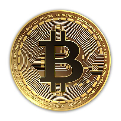 #ad Bitcoin Logo Vinyl Sticker Sign Crypto Cryptocurrency BTC Car Decal Bottle USA $4.50