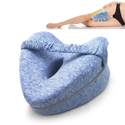 #ad Blue Leg Pillow Textile Memory Cotton low Back Hip Relief Pillow $12.63