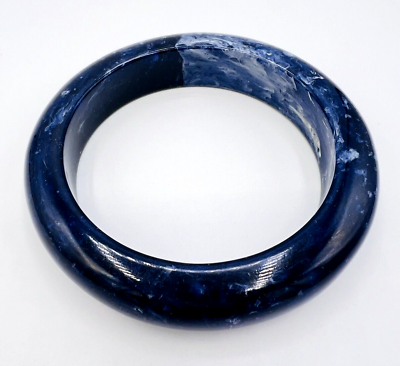 #ad Marbled Blue Acrylic Domed Bangle Bracelet $18.00