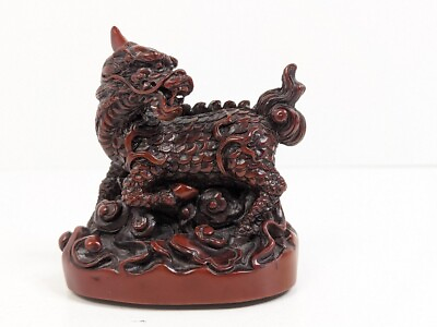 #ad China Feng Shui Kirin Unicorn Kylin Kylin Chi lin Qilin Beast Statue Resin 3x2x4 $50.49