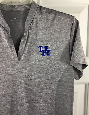 #ad Nike Zonal Cooling Women’s Gray Polo Shirt UK University of Kentucky Logo Size M $12.71