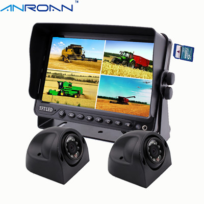 #ad 2 x Side Camera 7quot; DVR Monitor Backup Camera System for Heavy Duty Truck RV $280.66