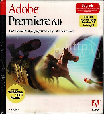 #ad Adobe Premiere 6.0 Upgrade Pc New Sealed Full Retail Box Upgrades 5.x to 6.0 $179.99