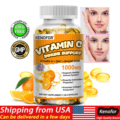 #ad Vitamin D Zinc Magnesium Vitamin Immune Support 1000 mg Pure Vitamin C $11.20