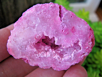 #ad New Natural Brazilian OCCO Druzy Quartz Crystal Geode Pink Color Enhanced $7.59