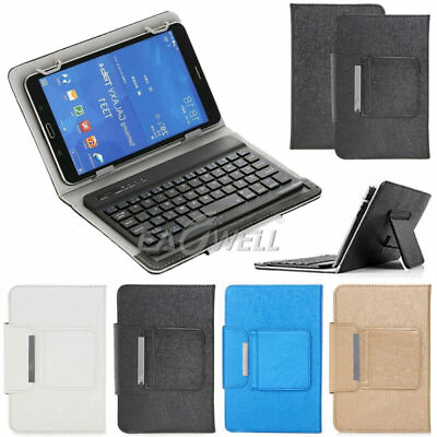 #ad For Universal 7quot; 7.9quot; 8quot; Tablet PC Leather Case Bluetooth Keyboard Stand Cover $18.99