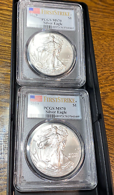 #ad 1 2019 Silver Eagle PCGS MS70 White No Spot Chipped Slab Best Price Ebay* CHRC $49.99