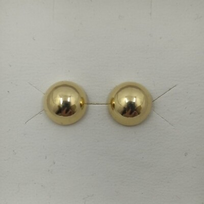 #ad Earrings Gold 18k 750 Mls. Medium Globe 0 5 16in $168.05