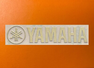 #ad 1 pcs YAMAHA Golden Color Mirror Sticker Logo Decal Badge 2quot; Wide $4.99