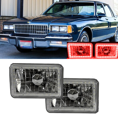 #ad Pair 4x6quot; Inch LED Halo Sealed Beam Headlights For Chevrolet Caprice 1977 1986 $33.49