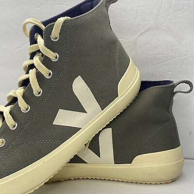 #ad Veja Nova High Top Men’s Sz 11 Sneakers Canvas Olive Green Tan Eu 44 Shoes $99.00