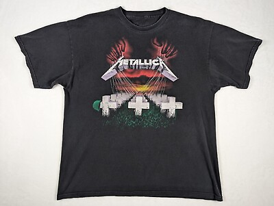#ad VTG Metallica Master Of Puppets 2007 Black Tee Shirt METAL ROCK BAND Sz XL. $13.99
