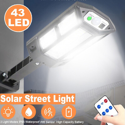 #ad 990000LM LED Solar Wall Light Commercial Dusk To Dawn Outdoor Road Street Lamp $8.29