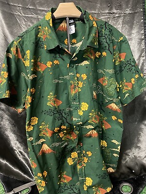 #ad Star Wars Hawaiian Boba SAMURAI Fett Japanese Button Up Shirt SZ Large $30.00