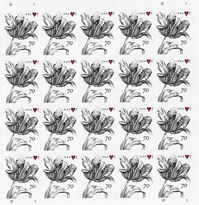 #ad Vintage Tulip #4960 US 70 Cent Stamps Sheet of 20 $29.99