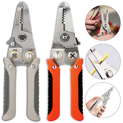 #ad Electric Cable Wire Stripper Pliers Multifunctional Crimper Cutter Terminal Tool $10.98