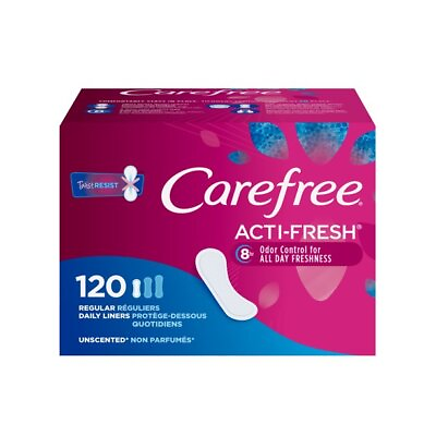 #ad Carefree Acti Fresh Panty Liners Soft Flexible Feminine Care Protection 120 ct $8.90