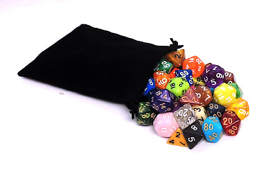 #ad 42 Polyhedral Dice with Bag Includes 6 Complete Sets of 7 RPG Damp;D Pathfinder $34.95