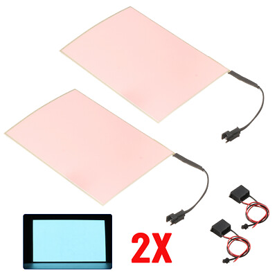 #ad 2PCS 12V Electroluminescent A6 Cuttable EL Panel Red Paper Neon Sheet Cold Light $13.29