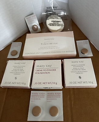 #ad Mary Kay Creme To Powder Ivory 1.0 Silver container Lots $99.99