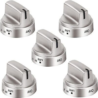 #ad 5 PCS Stainless Steel Control Knob For GE Gas Range Stove WB03X24818 EAP11729081 $22.80