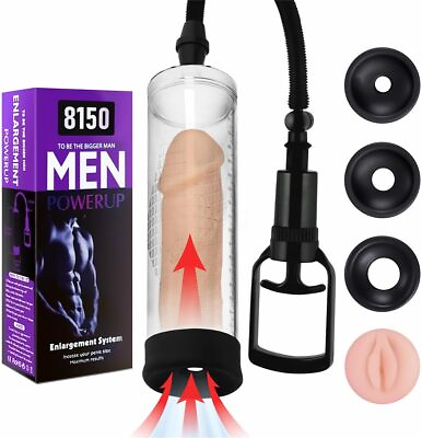 #ad #ad Vacuum Penis Pump for Male Man ED Erectile Enlargement Penis Enlarger BG Gift $13.29