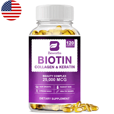#ad US Collagen amp; Biotin Capsules 2500 mcg Antioxidant Anti aging Skin Whitening $10.60