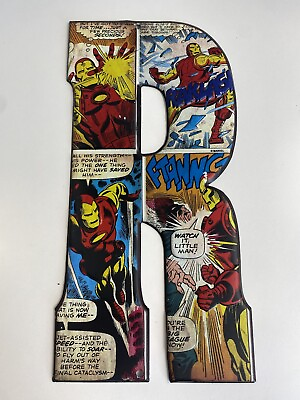 #ad Marvel Letter “R” Metal Wall Decor Superhero DC Comics Sign $9.99