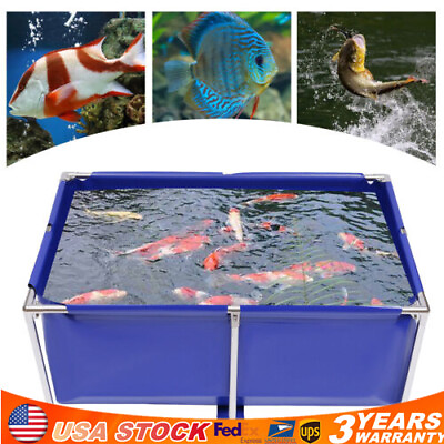#ad Canvas Fish Pond Aquarium Fish Water Tank Water proof Coating Koi Breeding Pond $280.60