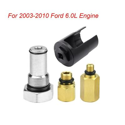 #ad 4PC Car Valve Air Test Fuel Rail Adapter Tool Kit For 2003 2010 Ford 6.0L Engine $40.85