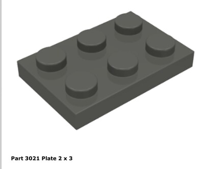 #ad Lego 2x 3021 Dark Gray Plate 2 x 3 Star Wars 4483 $3.29