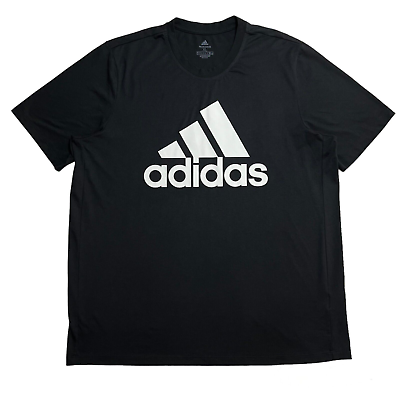 #ad Adidas Aero ready Shirt Mens XL Spellout Three Stripes Graphic Tee Skate Punk $12.66
