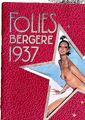 #ad Josephine Baker Original Folies Bergere Theatre Program Magazine Paris Nude Vtg $189.99