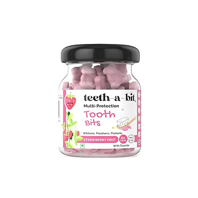 #ad Teeth A Bit Kids Anti Cavity Anti Plaque Strawberry Mint Tooth Bits Plant Based $22.17