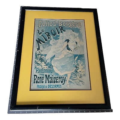 #ad Folies Berge’re Le Miroir French Art Reproduction Poster Arthur Kaplan N.Y. 1978 $57.75