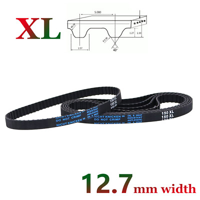 #ad XL Width 12.7mm Rubber Timing Belt Synchronous Close Loop Perimeter 152 2997mm $5.39