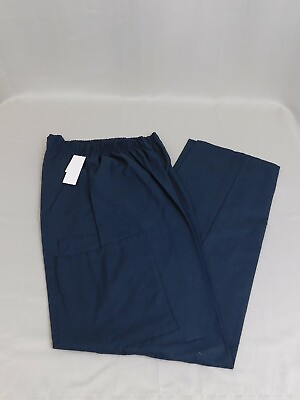 #ad Bobbie Brooks Elastic Waist Uniform Scrub Pants Charcoal Gray Small #3805 $4.50