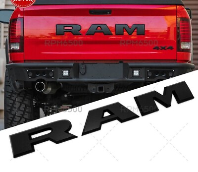 #ad 1X For 15 20 R a m New Tailgate Letter Emblems Badges R A M Black $39.99