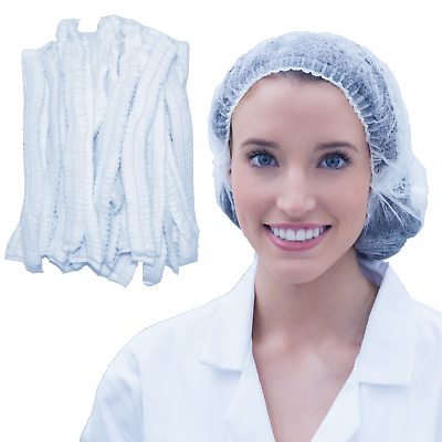 #ad 100 1000 pcs Disposable Bouffant Cap Hair Net Head Cover Industrial Medical $70.00