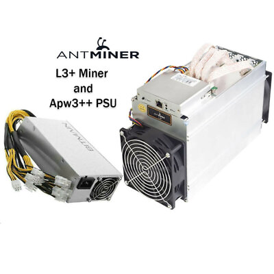 Bitmain Antminer L3 504 Mh s 800w Scrypt ASIC Miner with APW3 Power Supply $499.00