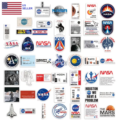 #ad 24 NASA Mission Vinyl Decals Shuttle Apollo Mars amp; MORE Fun Space Sticker Swag $10.88
