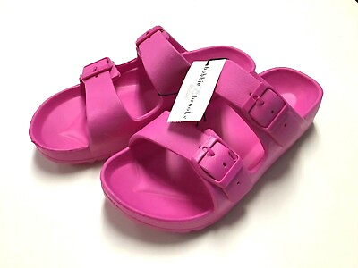 #ad NEW Bobbie Brooks Ladies Size Small 5 6 Pink Sandals Shoes Buckle Straps Summer $6.87