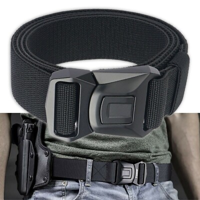 #ad Military Belt for MEN Tactical Strap Waistband Belts Quick Release Buckle Black $11.99