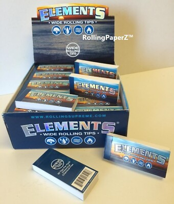 #ad ELEMENTS 10 Packs 50 Tips per Pack = 500 WIDE ROLLING TIPS FREE SHIPPING USA $9.88