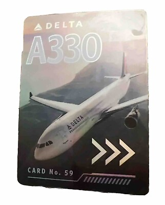 #ad Delta Pilot Trading Card A330 300 Collectible Airbus Delta Airlines No.59 New $10.00