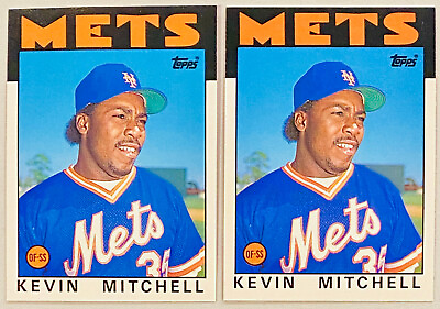 #ad 2 Kevin Mitchell 1986 Topps Traded Baseball ROOKIE NM MT RC Lot #74T $4.99