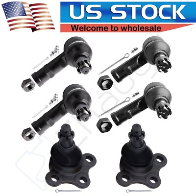 #ad 6pcs For 1996 1999 Isuzu Acura SLX Front Inner Outer Tie Rods Upper Ball Joint $46.54
